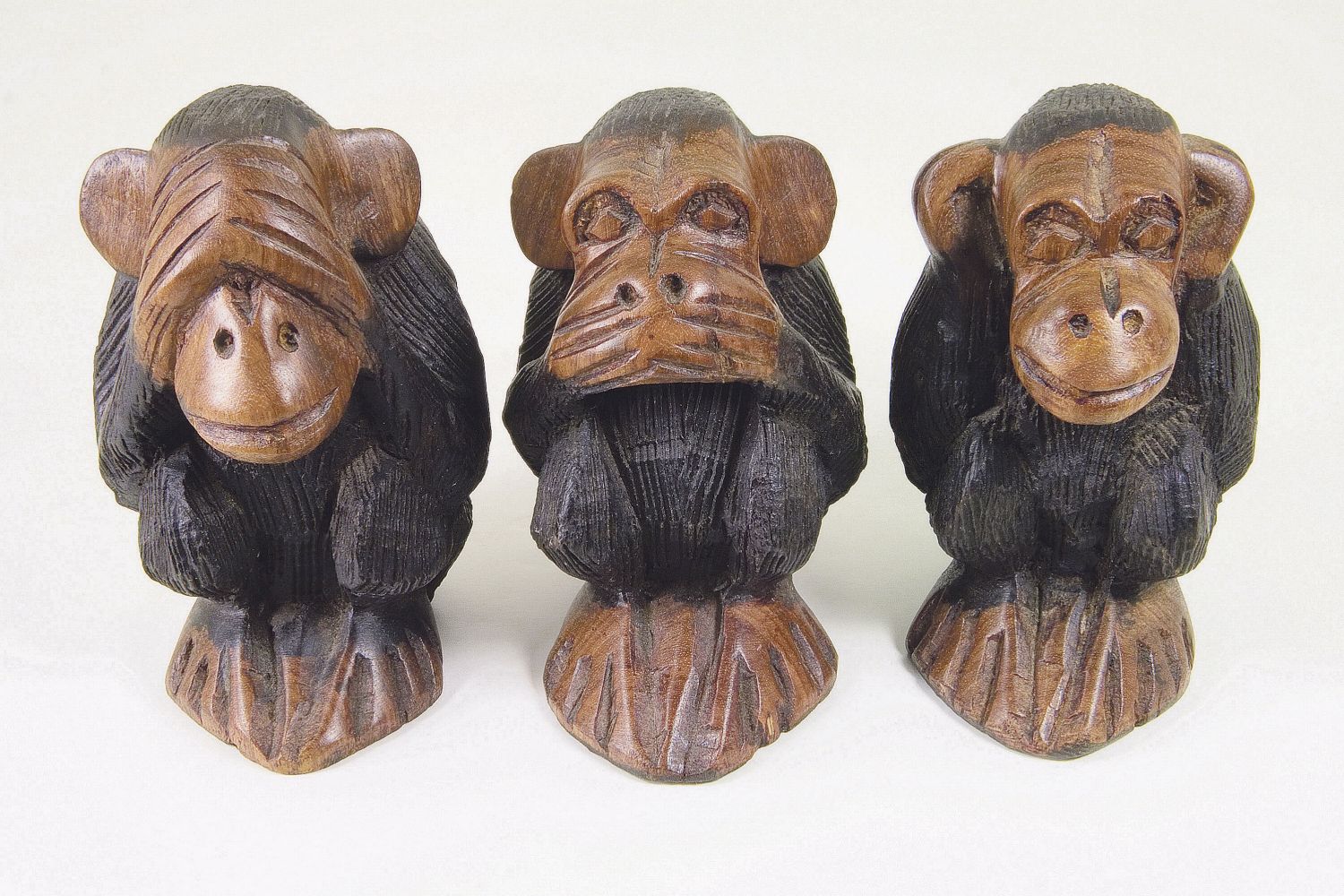 Drei Affen: nichts sehen, nichts sagen, nichts hören 